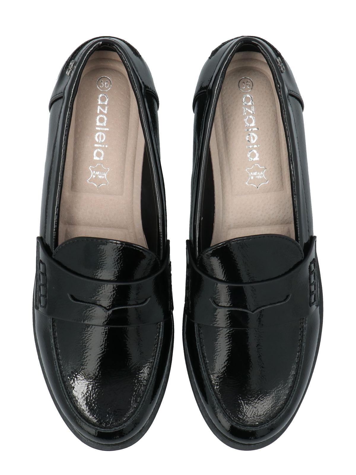 Mocasín Mujer Arco Negro Azaleia