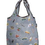 Bolsa Shopping Bag Patch Azul Azaleia