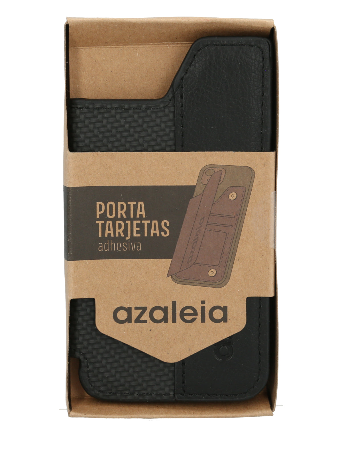 Tarjetero Phone Card Plain Negro Azaleia