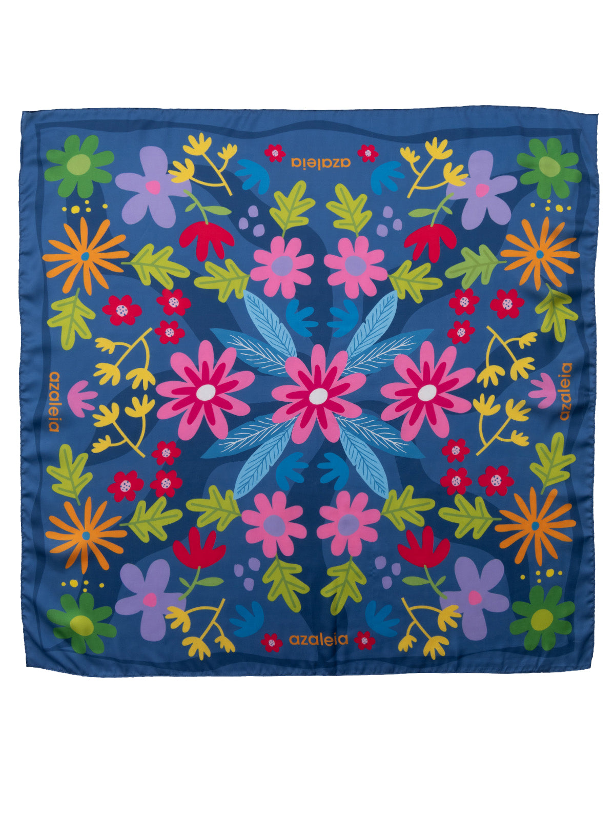Pañuelo Flowers Scarf Azul Azaleia
