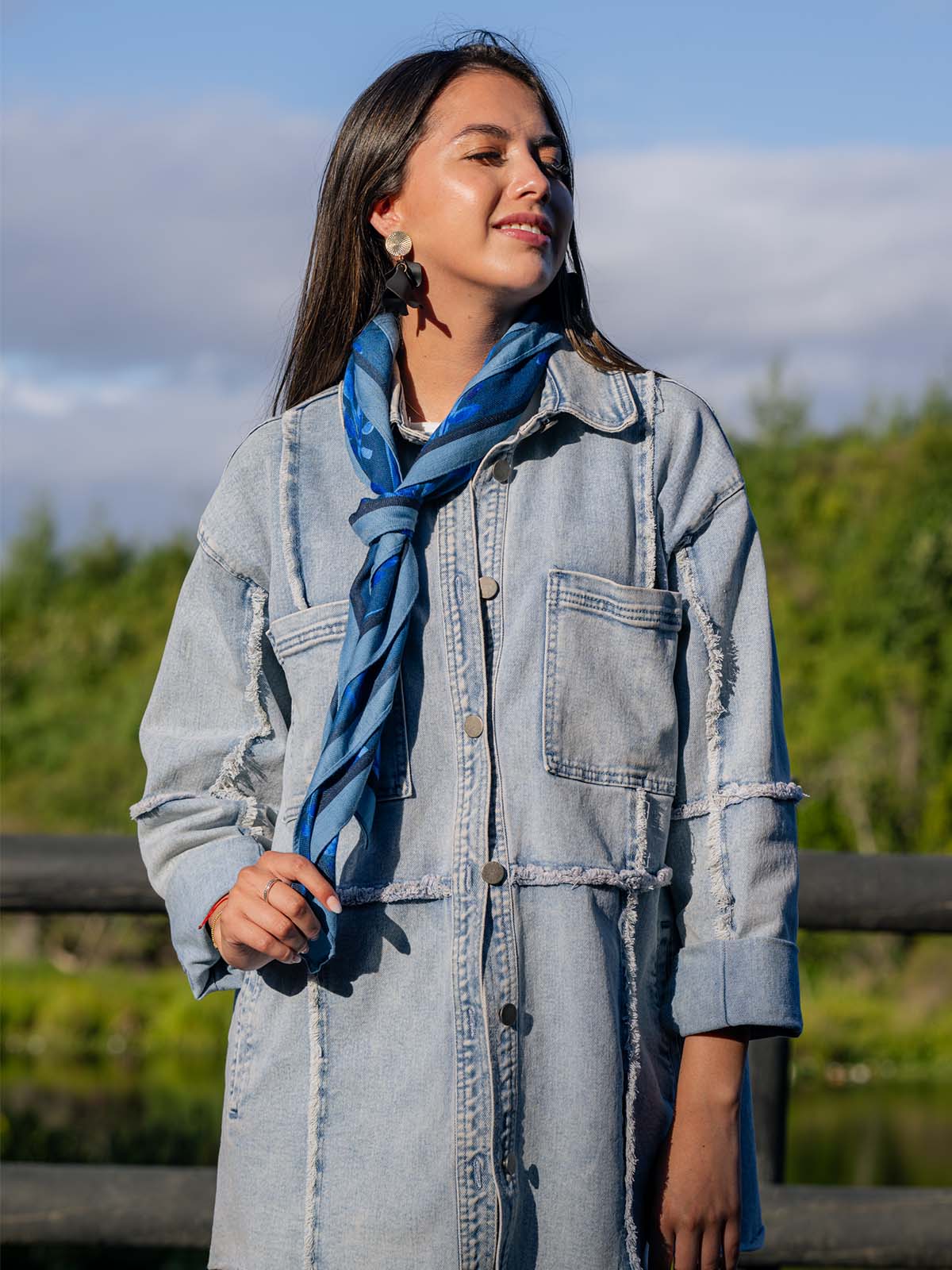 Pañuelo Mujer Iris Scarf Azul Azaleia