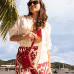 Cartera Mujer Esther Cross Rojo Azaleia