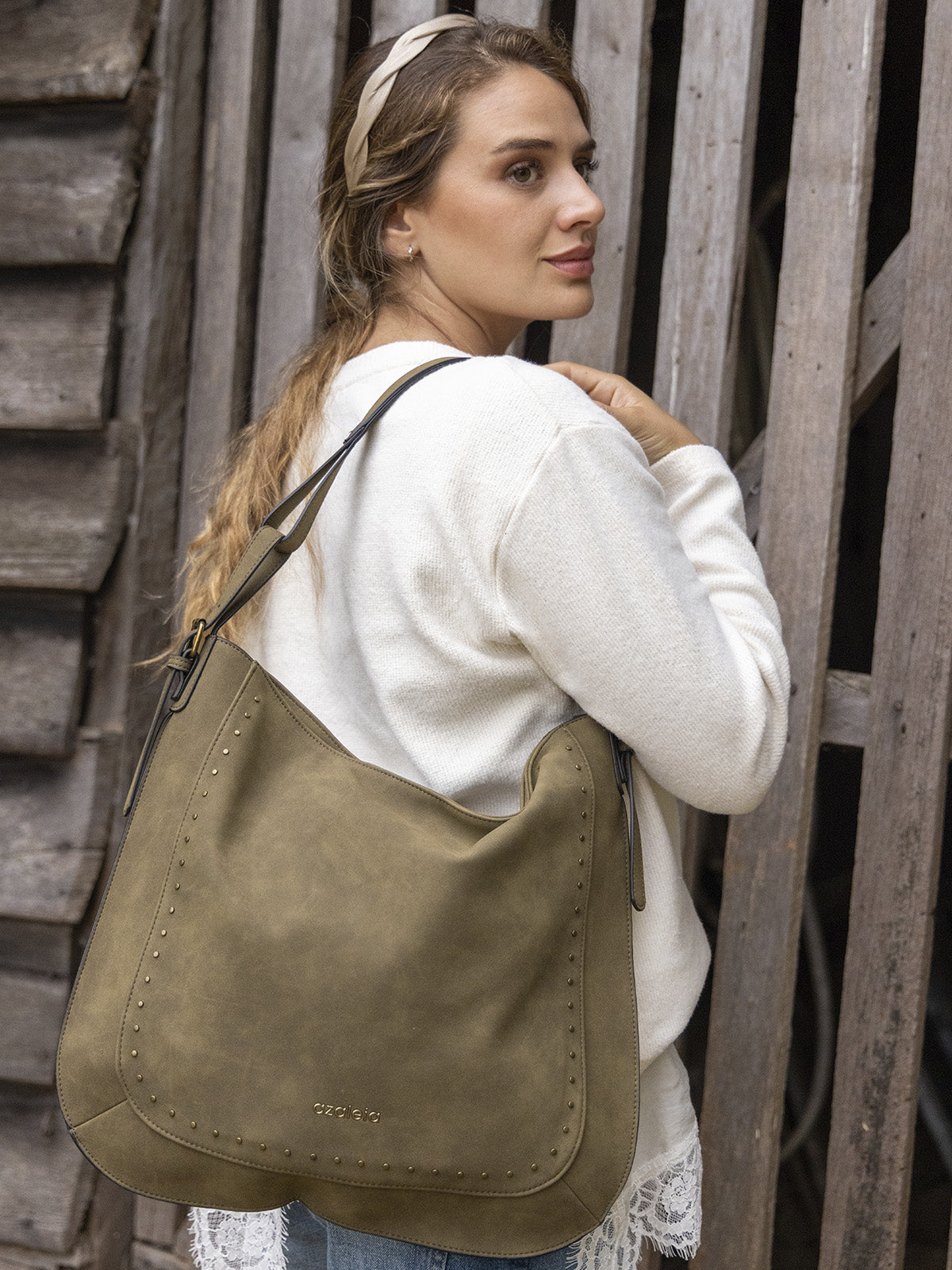 Cartera Mujer Sete Hobo Verde Azaleia