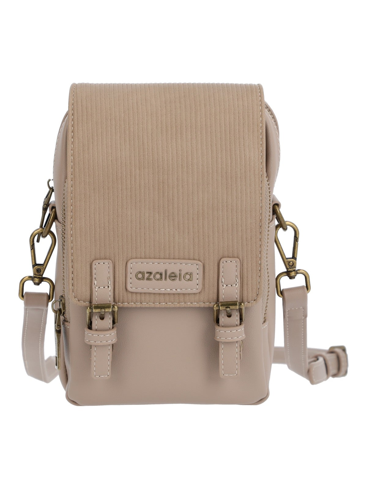 Cartera Mujer Vittoria Cross Café Azaleia