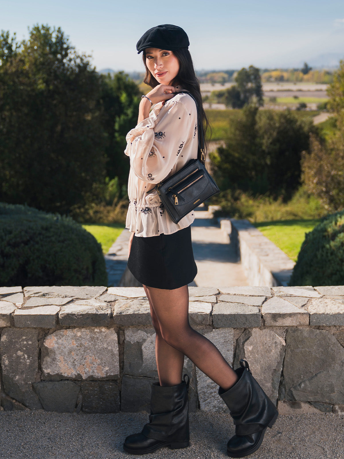 Cartera Mujer Mila Cross Negro Azaleia