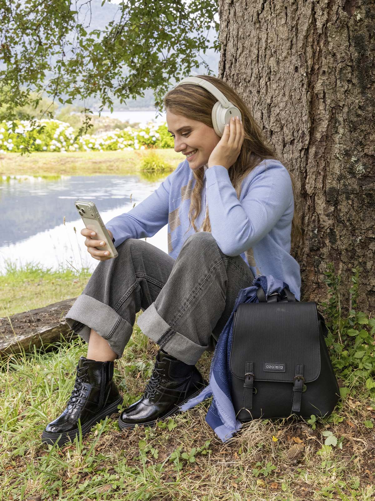 Mochila Mujer Alice Backpack Negro Azaleia