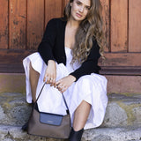 Cartera Mujer Rosa Bag Café Azaleia