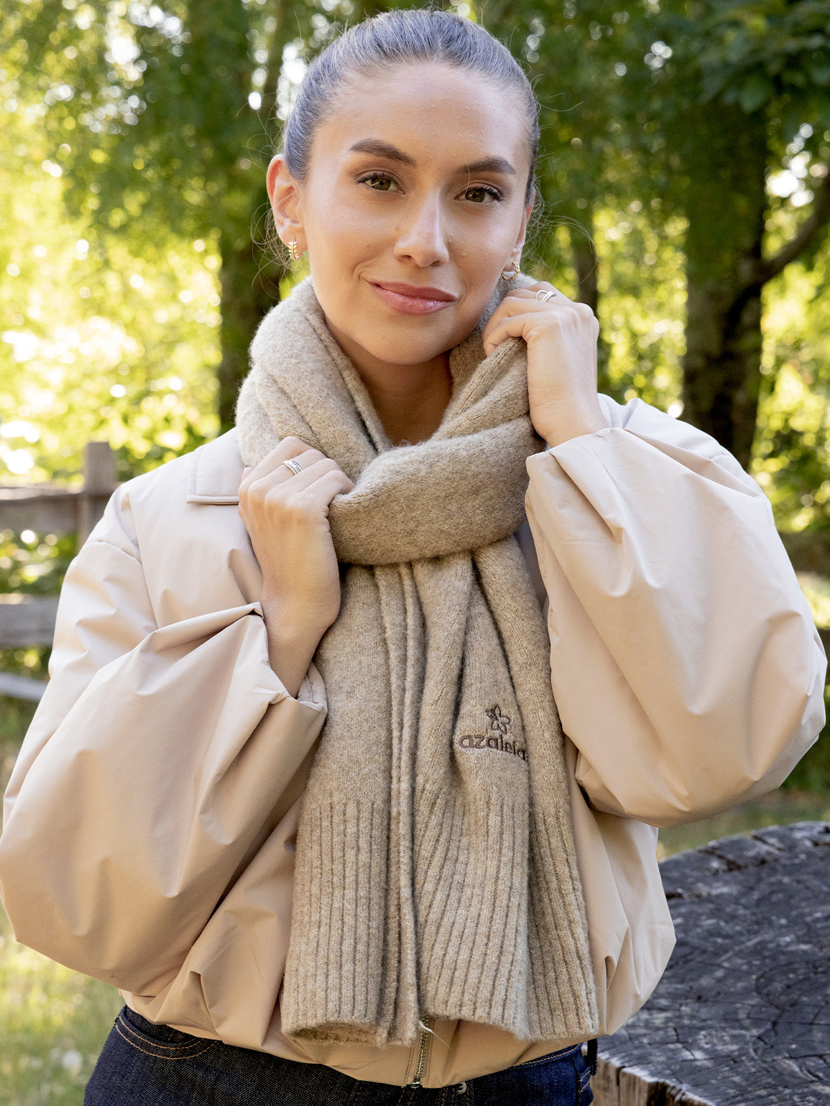 Bufanda Mujer Aspen Scarf Beige/Crudo Azaleia