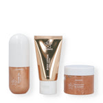 Set Crema Corporal Aceite y Exfoliante Mujer Brillo Azaleia