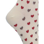 Calcetín Algodón Mujer Kh St Hearts Beige/Crudo Azaleia