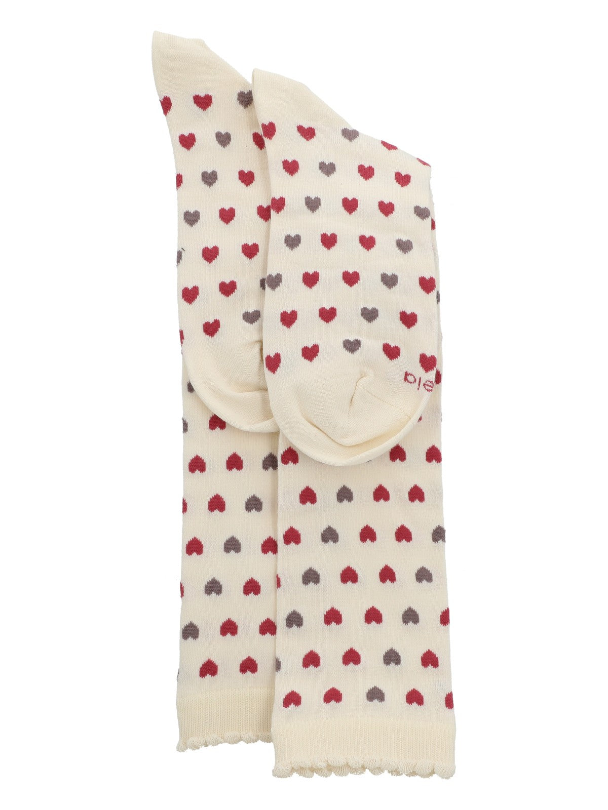 Calcetín Algodón Mujer Kh St Hearts Beige/Crudo Azaleia