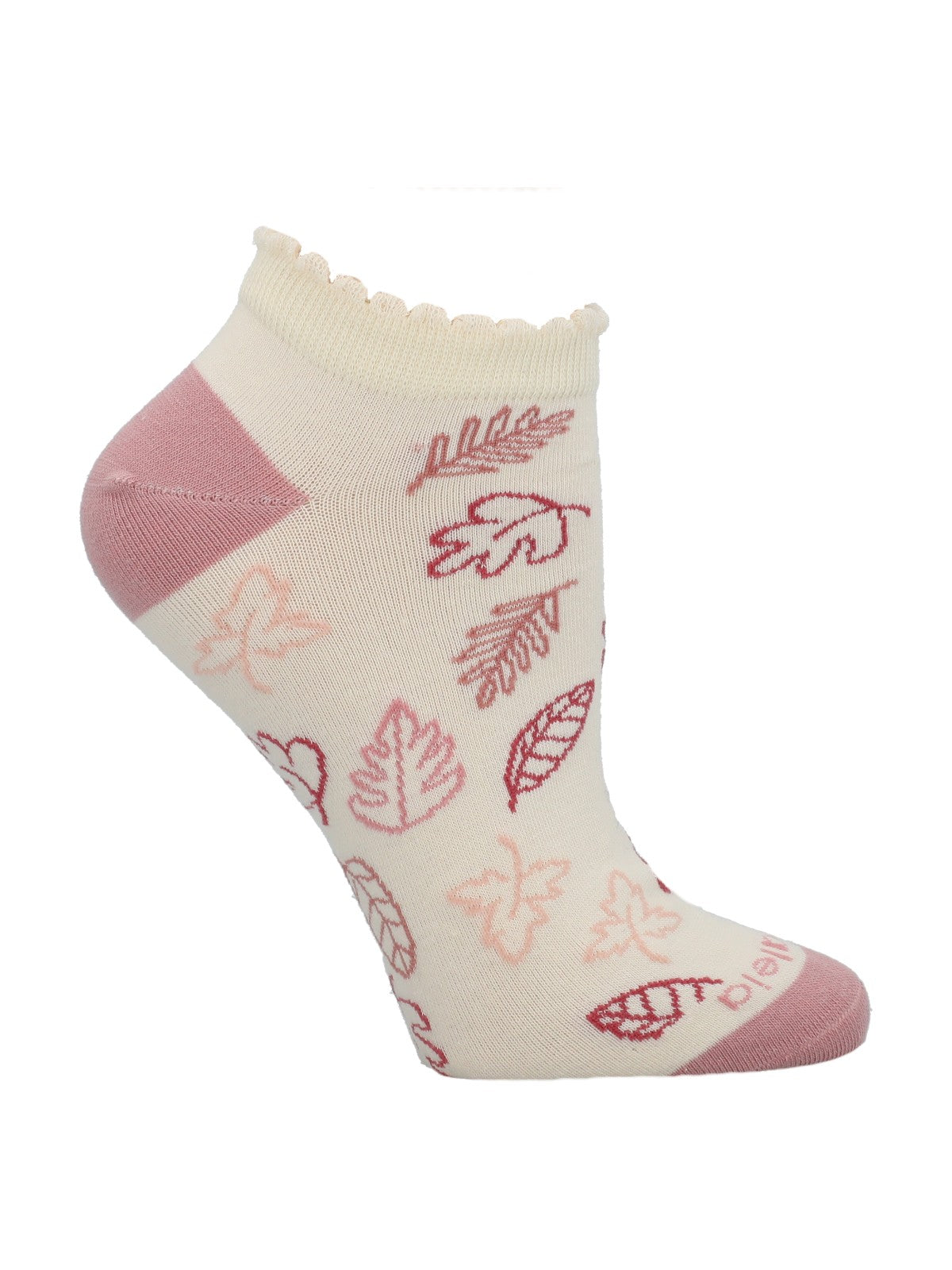 Calcetín Algodón Mujer Ped St Flowers Beige/Crudo Azaleia