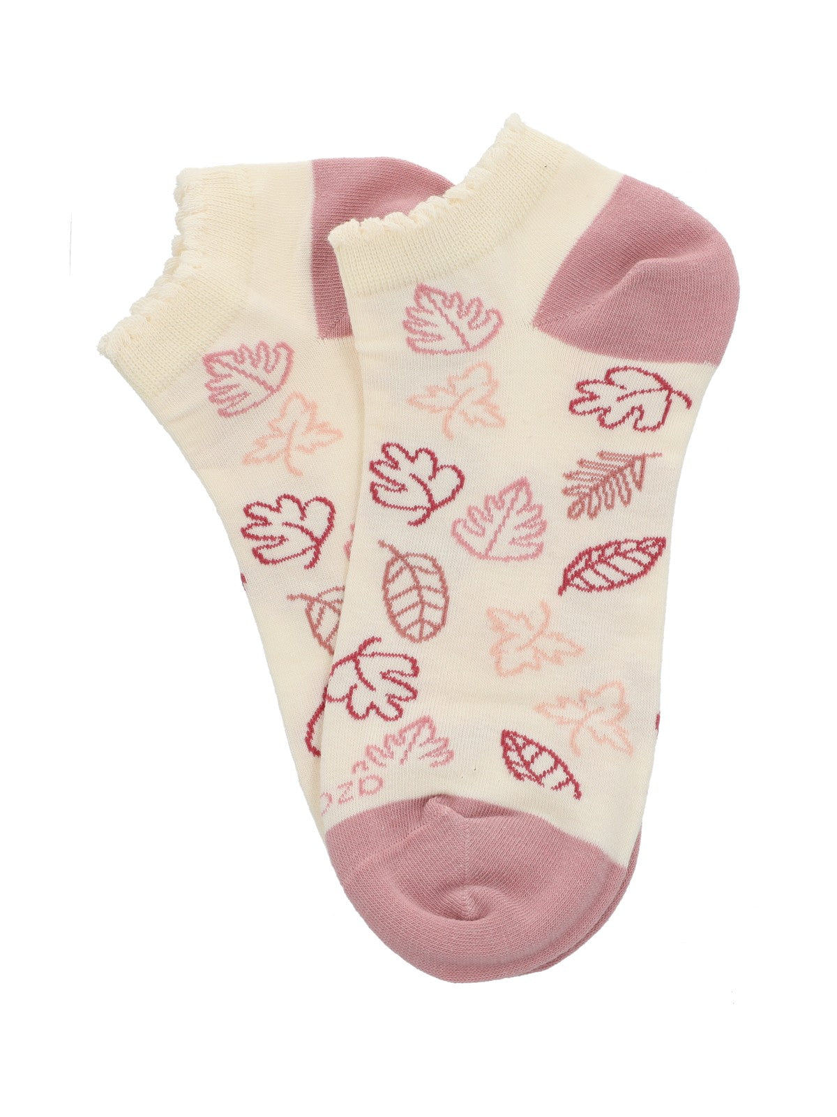 Calcetín Algodón Mujer Ped St Flowers Beige/Crudo Azaleia