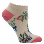 Calcetín Ped Cactus Beige Azaleia
