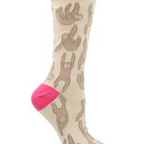 Calcetin Mujer Perezoso Beige Azaleia