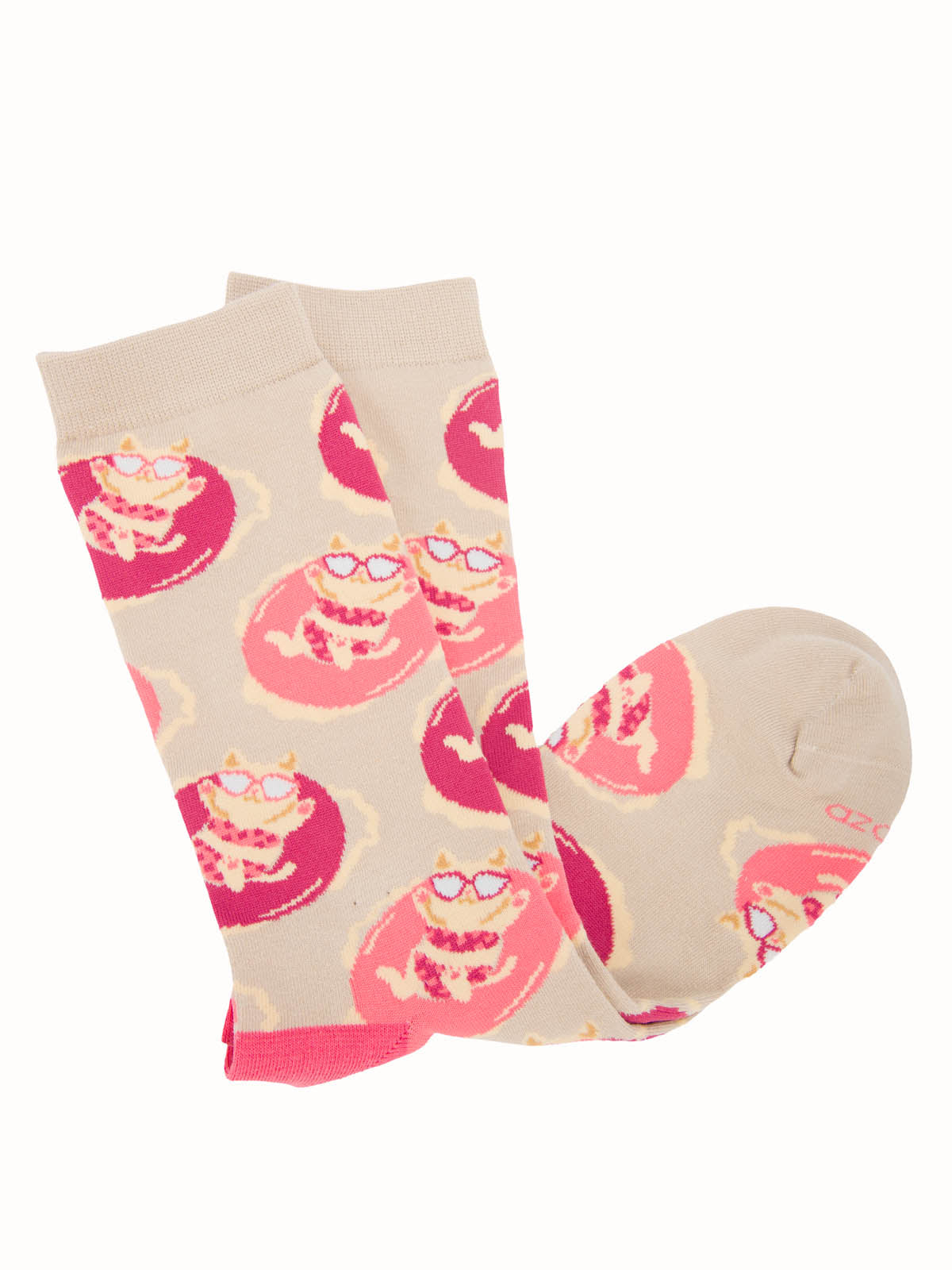 Calcetín Algodón Mujer C Cat Beige/Crudo Azaleia