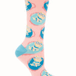 Calcetín Algodón Mujer C Cat Rosado Azaleia