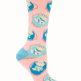 Calcetín Algodón Mujer C Cat Rosado Azaleia