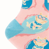 Calcetín Algodón Mujer C Cat Rosado Azaleia