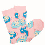 Calcetín Algodón Mujer C Cat Rosado Azaleia