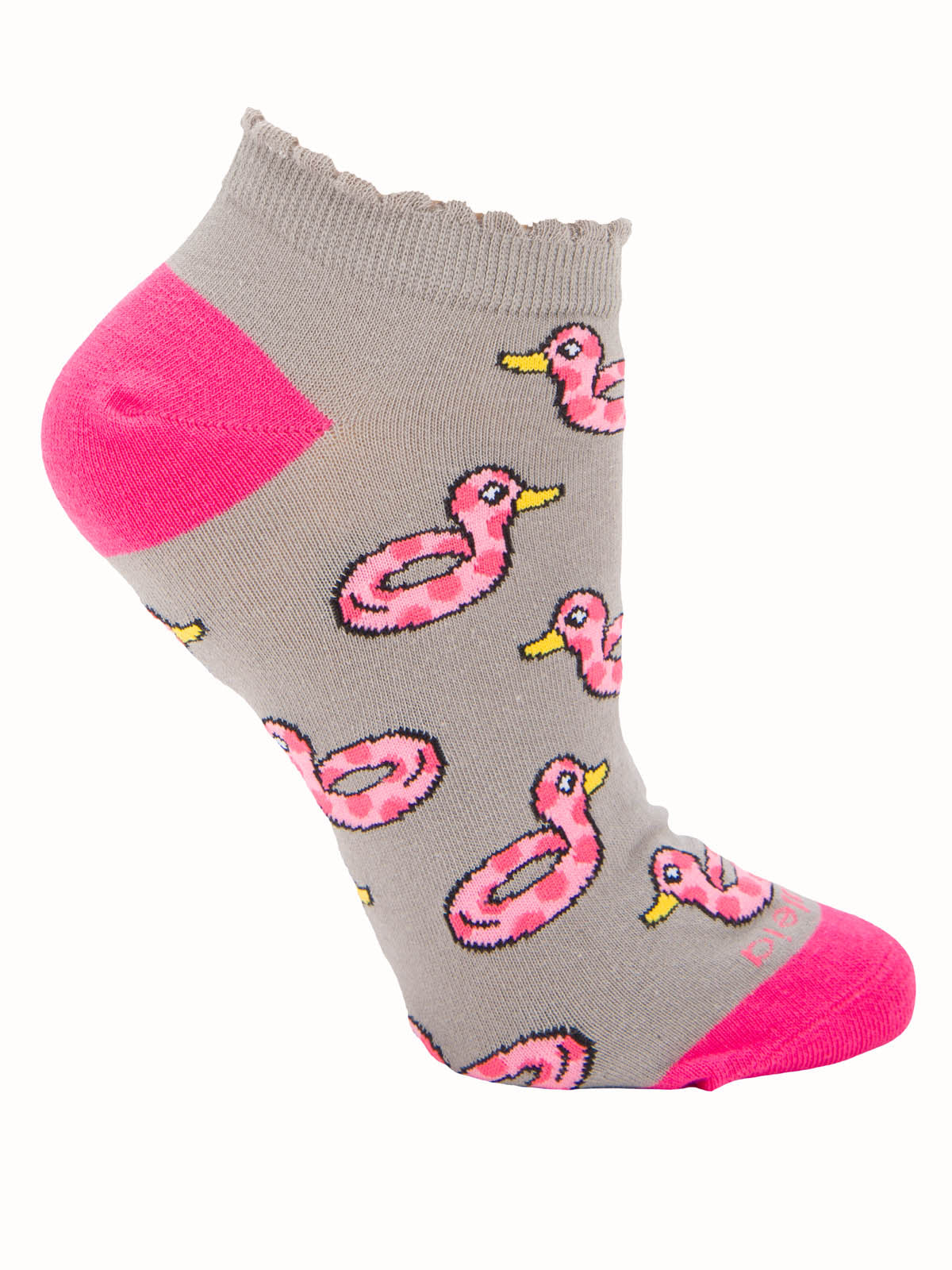 Calcetín Algodón Mujer Ped Ducky Gris Azaleia