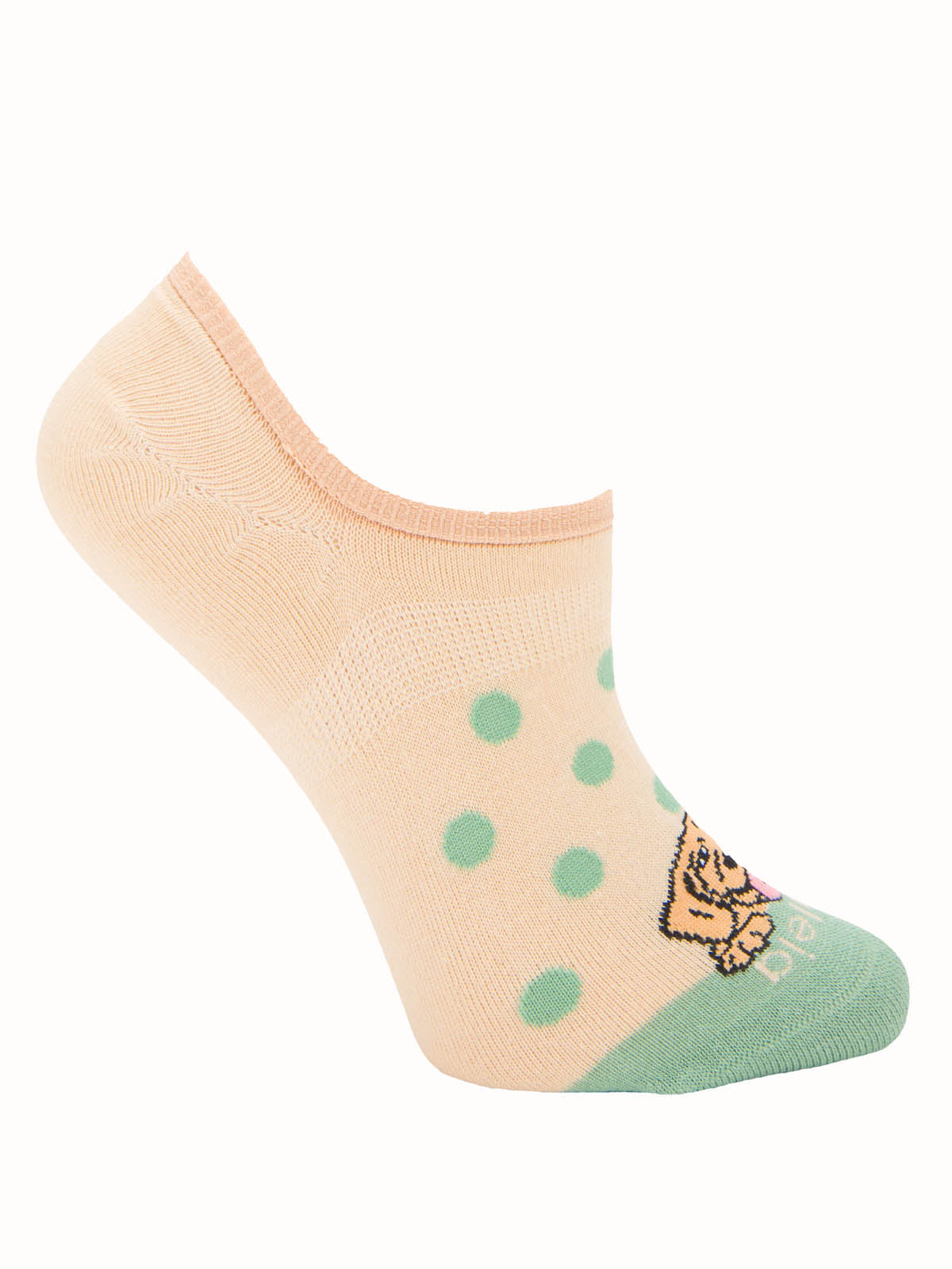 Calcetín Algodón Mujer Cute Dog Beige/Crudo Azaleia