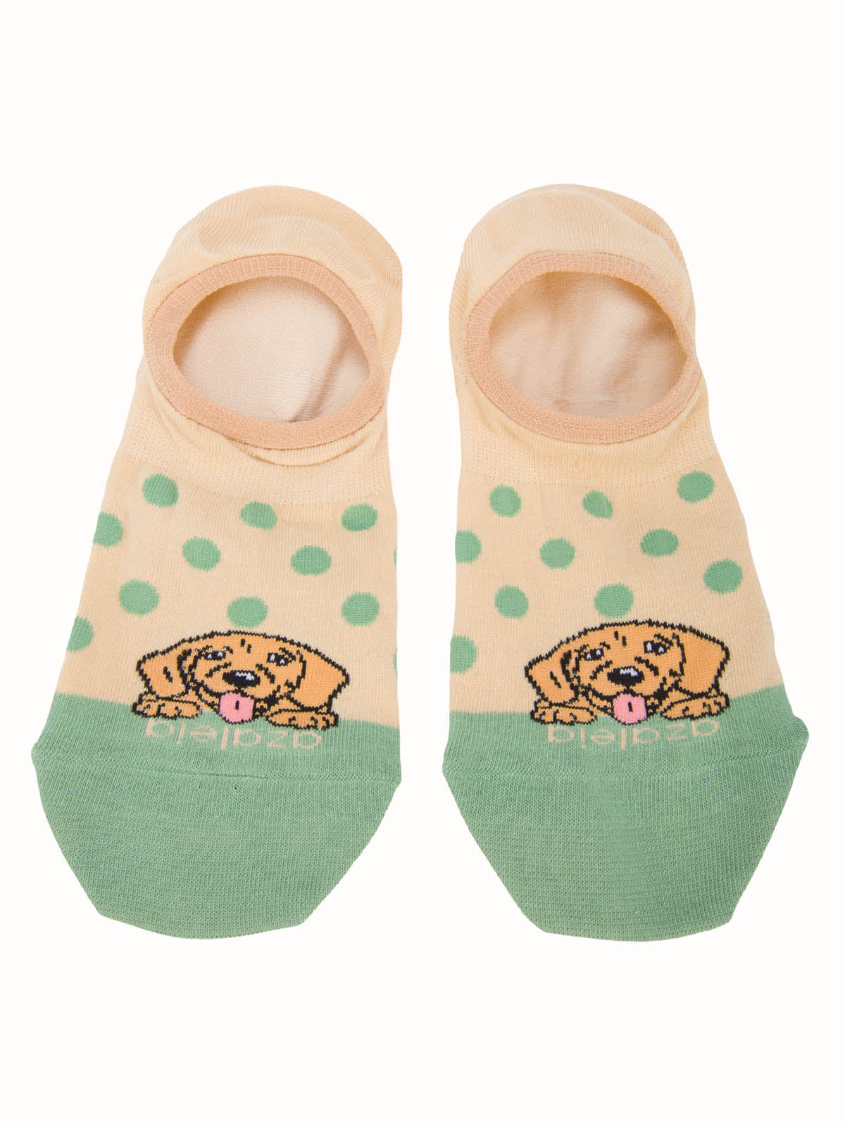 Calcetín Algodón Mujer Cute Dog Beige/Crudo Azaleia