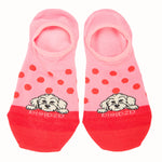 Calcetín Algodón Mujer Inv Cute Dog Rosado Azaleia