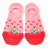 Calcetín Algodón Mujer Inv Cute Dog Rosado Azaleia