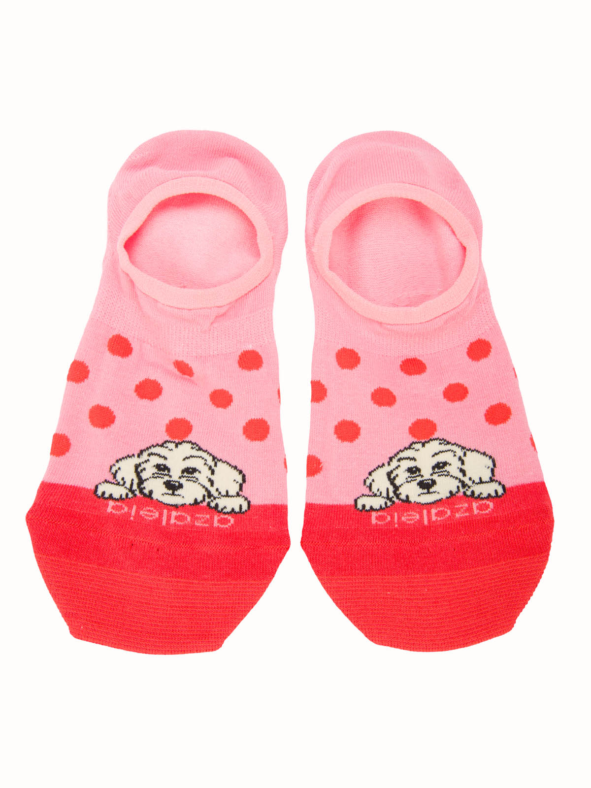 Calcetín Algodón Mujer Inv Cute Dog Rosado Azaleia