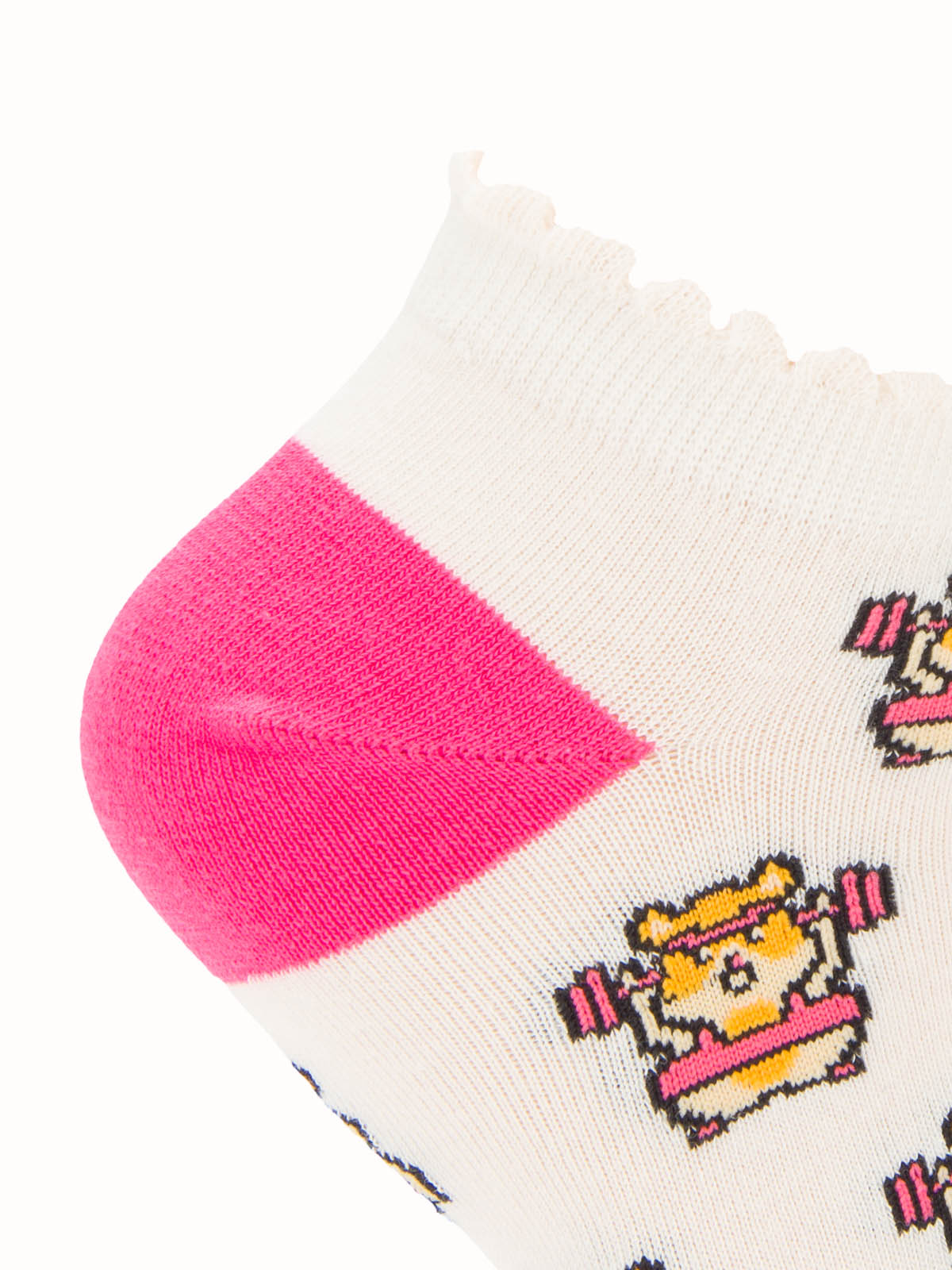 Calcetín Algodón Mujer Ped St Hamster Blanco Azaleia