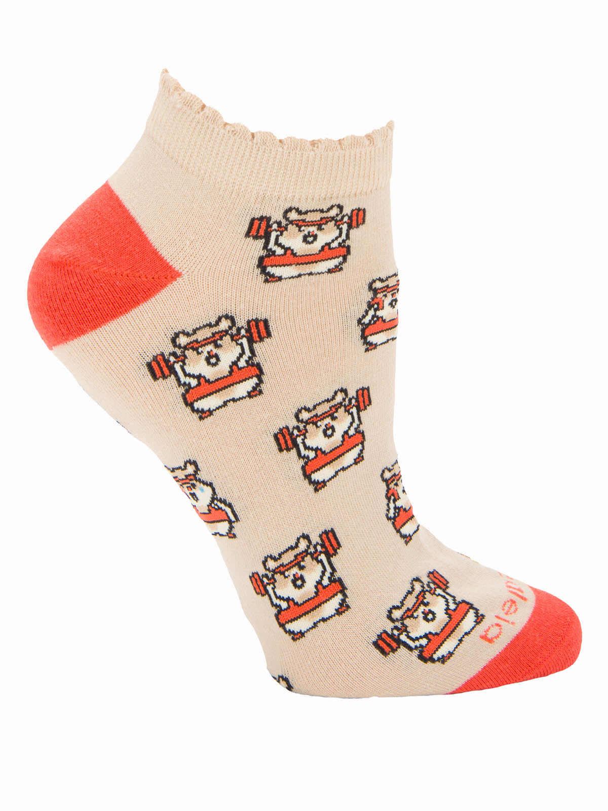 Calcetín Algodón Mujer Ped Hamster Beige/Crudo Azaleia