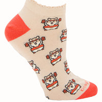 Calcetín Algodón Mujer Ped Hamster Beige/Crudo Azaleia