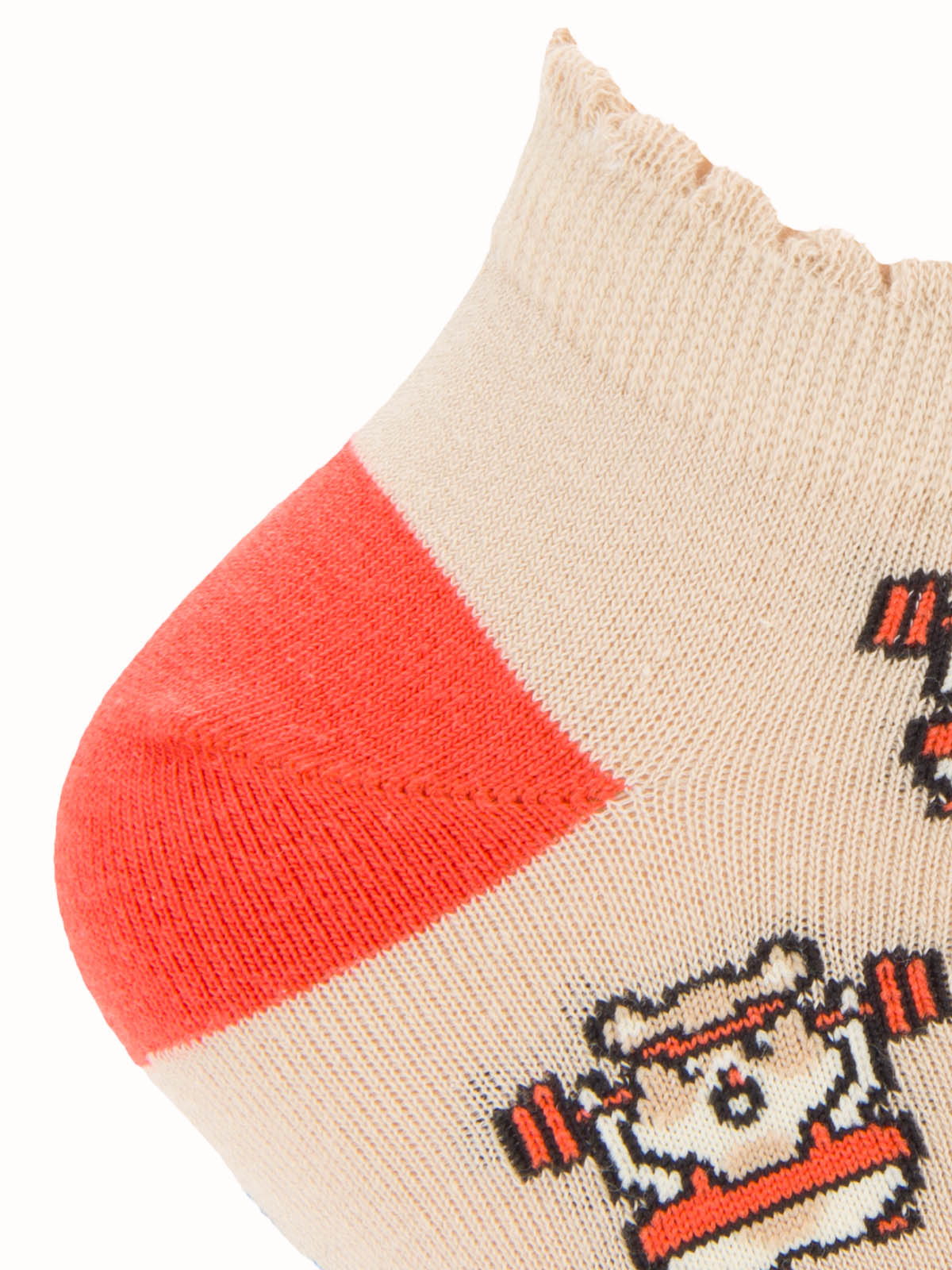 Calcetín Algodón Mujer Ped Hamster Beige/Crudo Azaleia