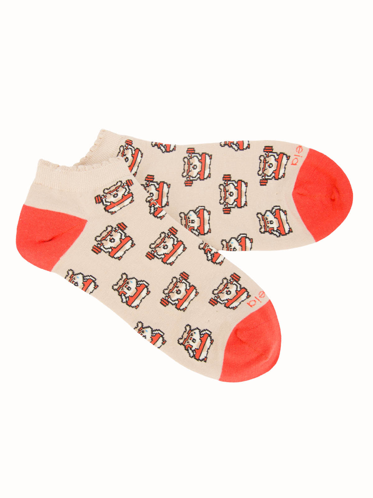 Calcetín Algodón Mujer Ped Hamster Beige/Crudo Azaleia