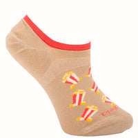 Calcetín Algodón Mujer Inv Popcorn Café Azaleia