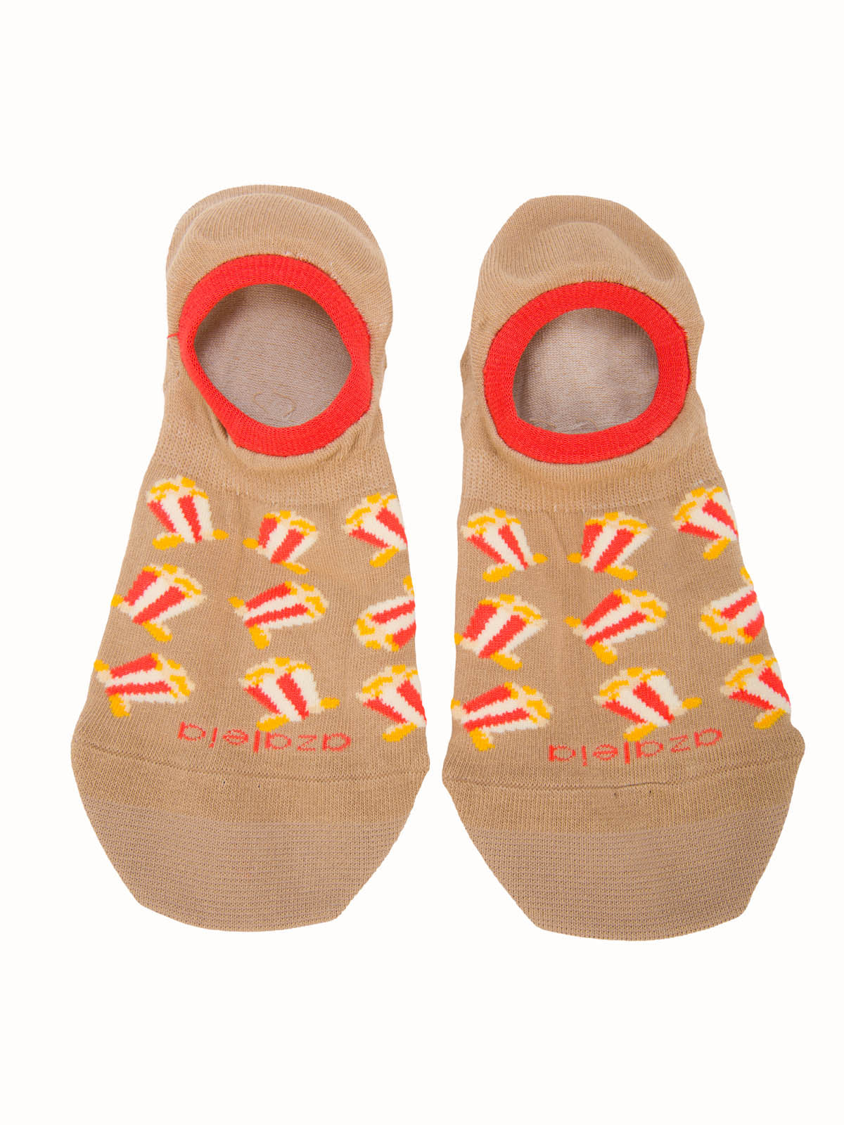 Calcetín Algodón Mujer Inv Popcorn Café Azaleia