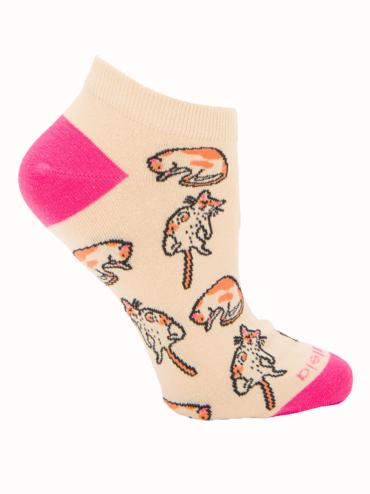 Calcetín Algodón Mujer Ped Gatus Beige/Crudo Azaleia