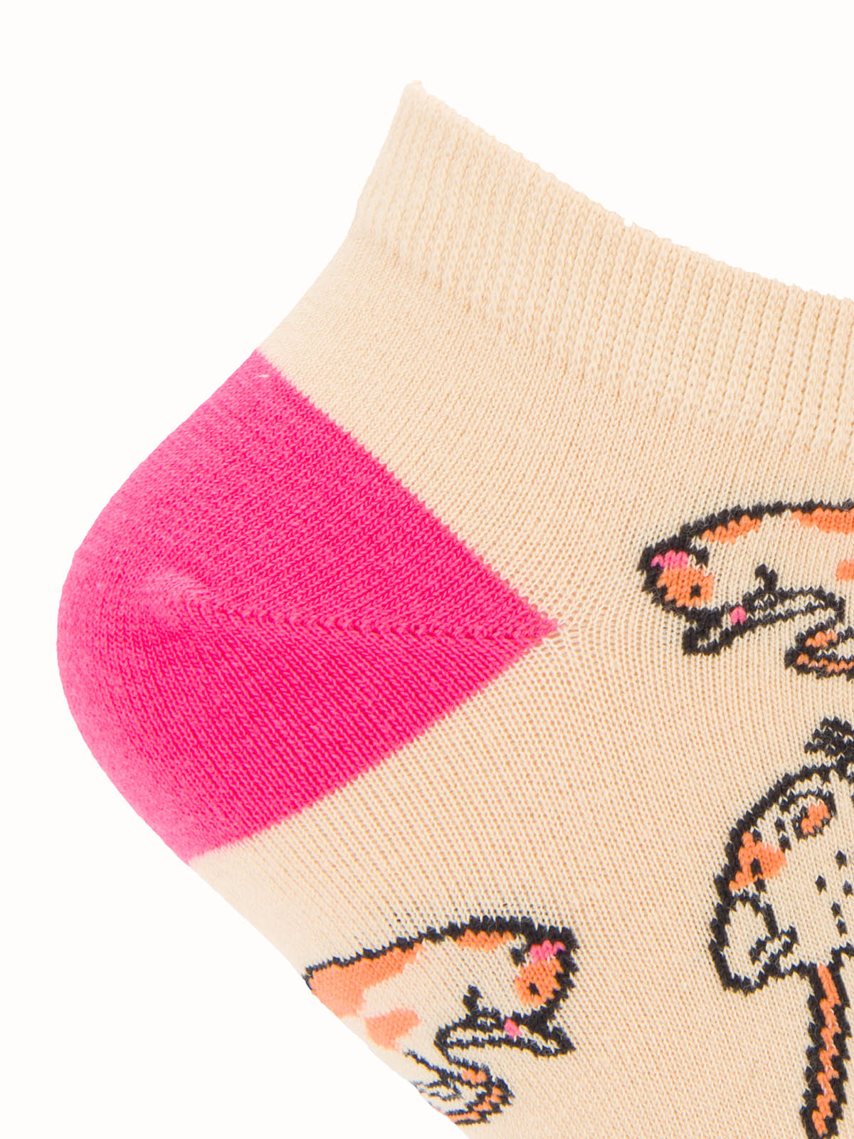 Calcetín Algodón Mujer Ped Gatus Beige/Crudo Azaleia