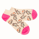 Calcetín Algodón Mujer Ped Gatus Beige/Crudo Azaleia