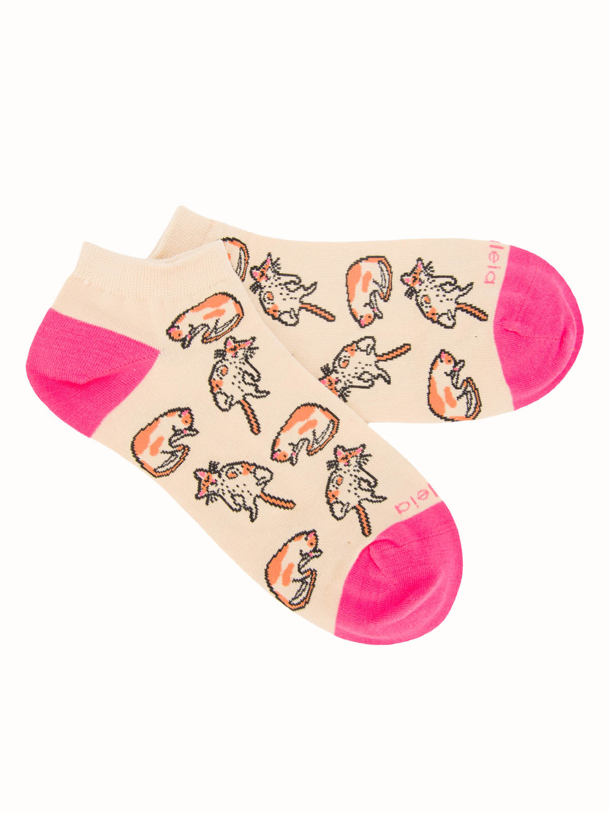 Calcetín Algodón Mujer Ped Gatus Beige/Crudo Azaleia