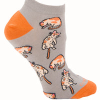 Calcetín Algodón Mujer Ped Gatus Gris Azaleia