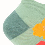 Calcetín Algodón Mujer Ped Hibisco Verde Azaleia