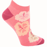 Calcetín Algodón Mujer Ped Hibisco Rosado Azaleia