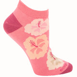 Calcetín Algodón Mujer Ped Hibisco Rosado Azaleia
