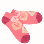 Calcetín Algodón Mujer Ped Hibisco Rosado Azaleia