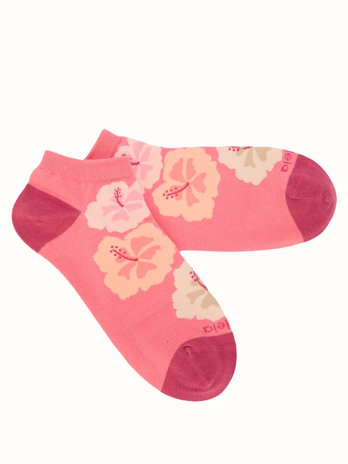 Calcetín Algodón Mujer Ped Hibisco Rosado Azaleia