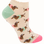 Calcetín Algodón Mujer Ped Swimdog Beige/Crudo Azaleia