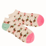 Calcetín Algodón Mujer Ped Swimdog Beige/Crudo Azaleia