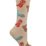 Calcetín Algodón Mujer C Texas Beige/Crudo Azaleia